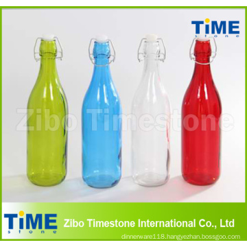 Colorful Glass Bottle with Lid